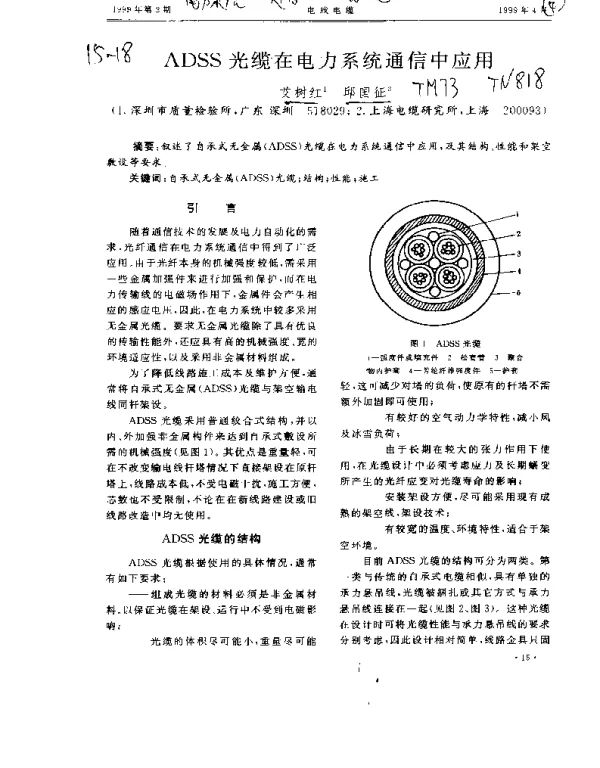 ADSS光缆在电力系统通信中应用