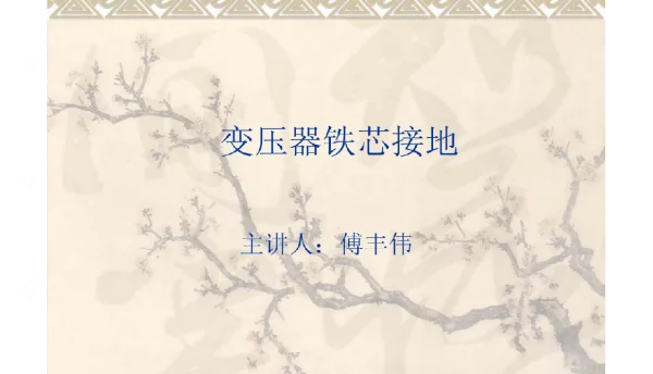 变压器铁芯接地ppt
