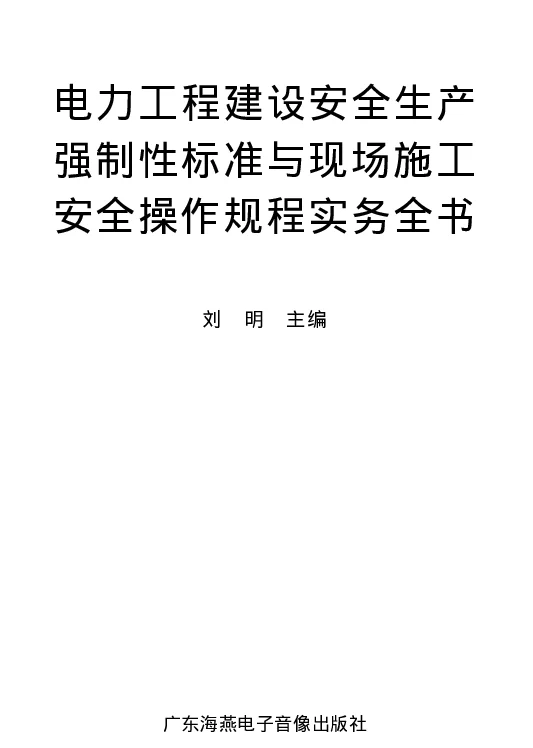 电力工程建设安全生产强制性标准与现场施工操作安全规程实务全书