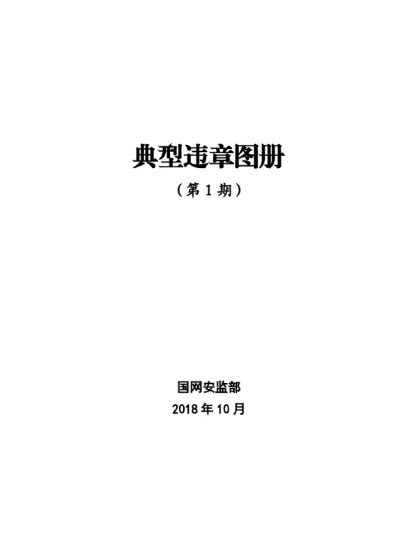 典型违章汇编（第1期）
