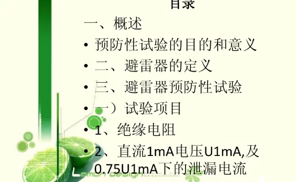 避雷器试验方法