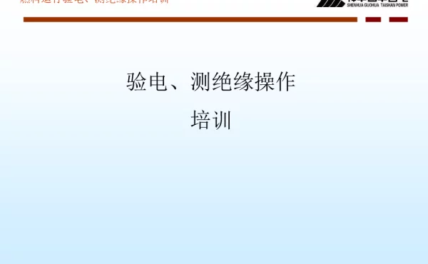 验电、测绝缘操作培训