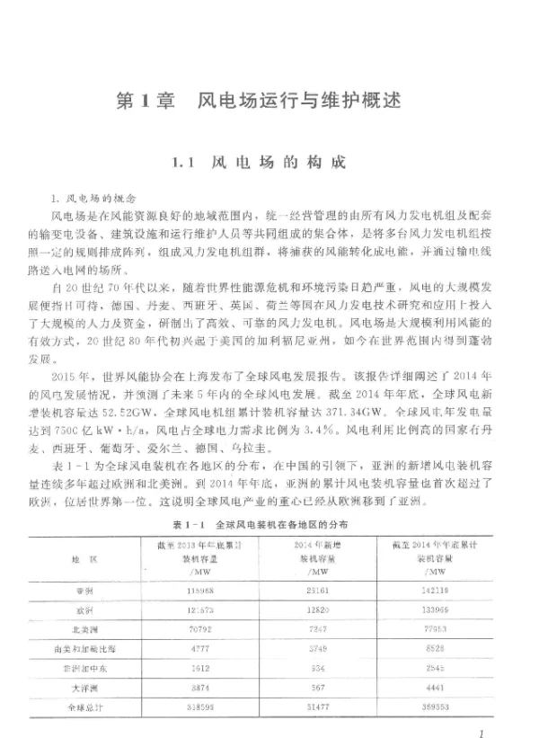 风电场运行与维护孙强，郑源主编2016年版