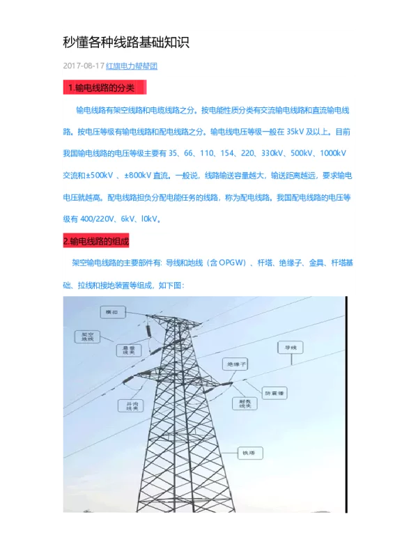 秒懂各种线路基础知识