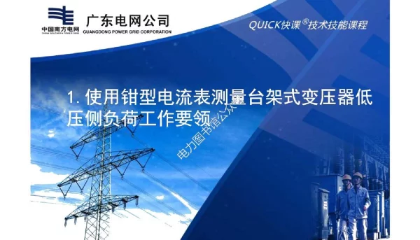 使用钳型电流表测量台架式变压器低压侧负荷工作要领