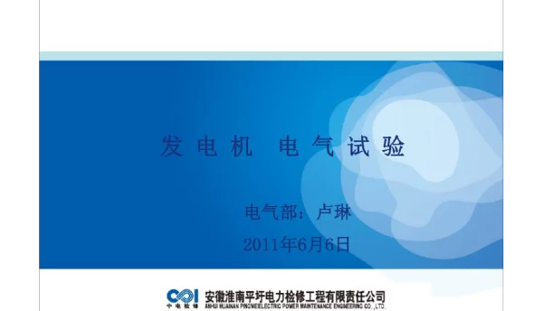 电气基础学习资料合集-发电机电气试验