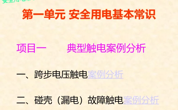 触电案例分析