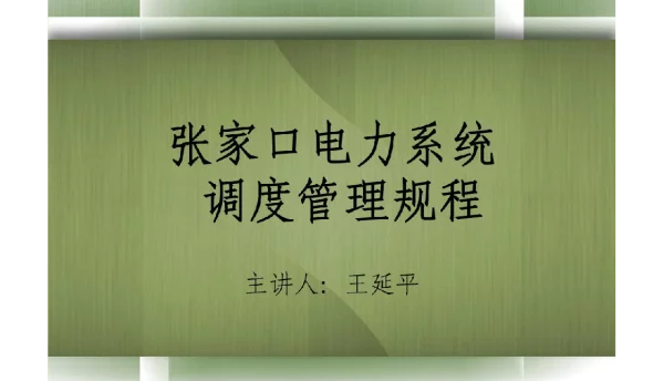倒闸操作、事故处理