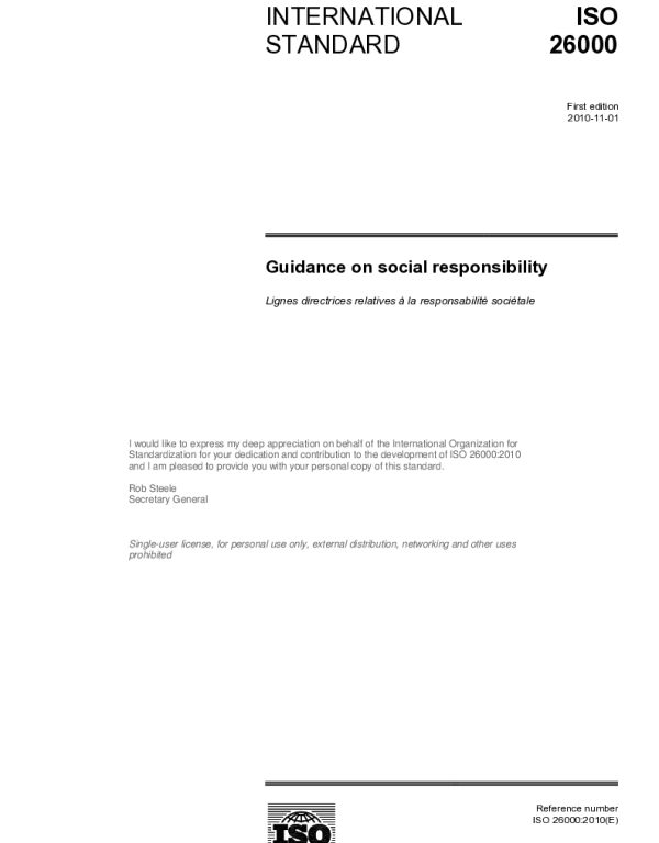 ISO 26000 社会责任指南 英文标准