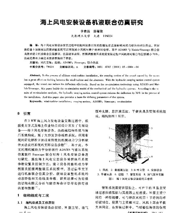 海上风电安装设备机液联合仿真研究