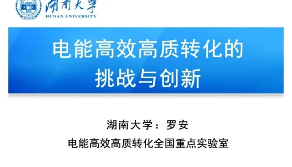 电能高效高质转化的挑战与创新