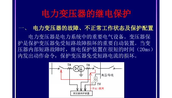 电力变压器与风场继电保护
