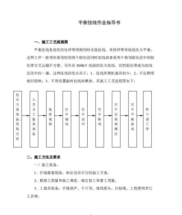 平衡挂线作业指导书