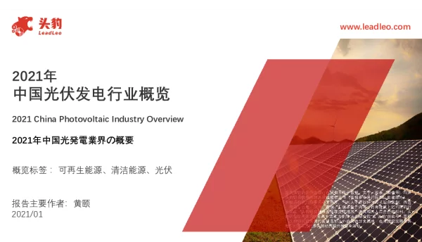 2021年中国光伏发电行业概览