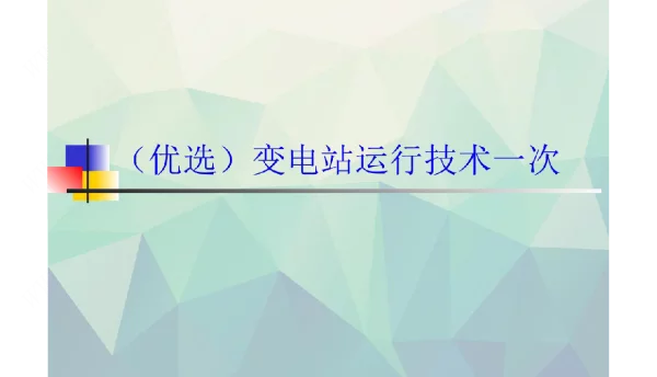 变电站运行技术一次