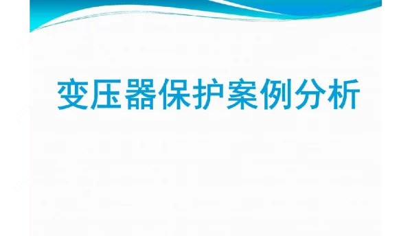 变压器保护案例分析