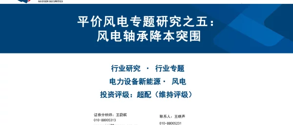 平价风电专题研究之五：风电轴承降本突围