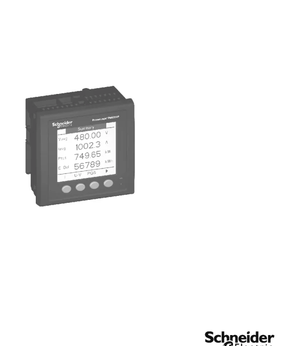 施耐德PowerLogicPM5350P电力参数测量仪用户指南