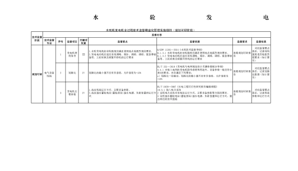 水轮发电机全过程技术监督