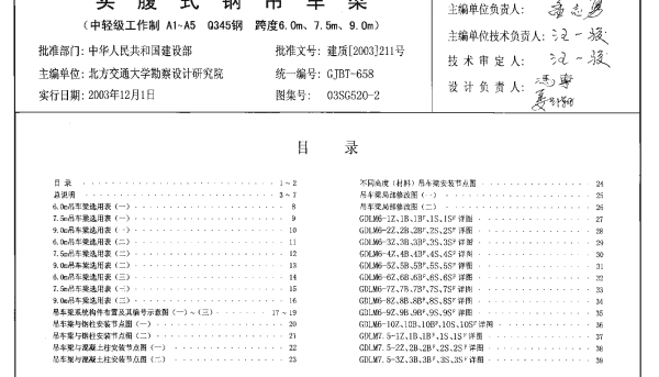 03SG520-2实腹式钢吊车梁