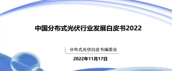 2022年中国分布式光伏行业发展白皮书
