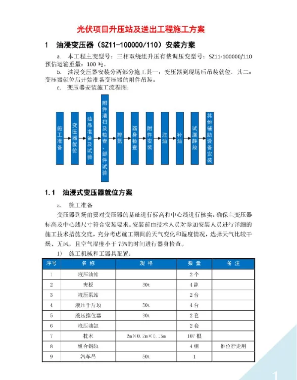 光伏项目升压站及送出工程施工方案