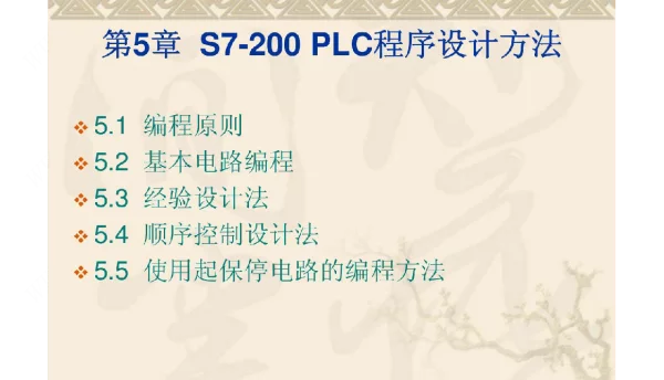 S7-200PLC程序设计方法
