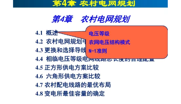农村电网规划知识培训课件