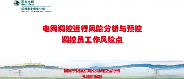 电网调控运行风险分析与预控
