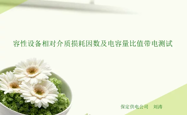容性设备相对介质损耗因数及电容量比值带电测试