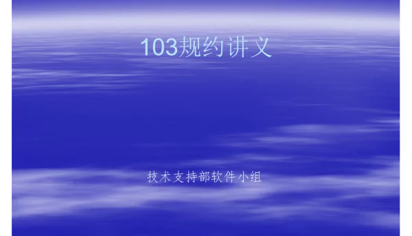 103规约讲义