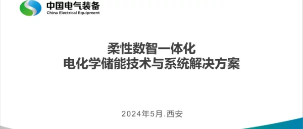 柔性数智一体化电化学储能技术与系统解决方案