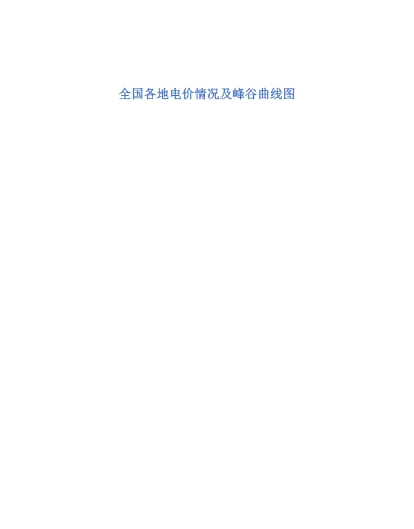 2022全国各地电价情况及峰谷曲线图