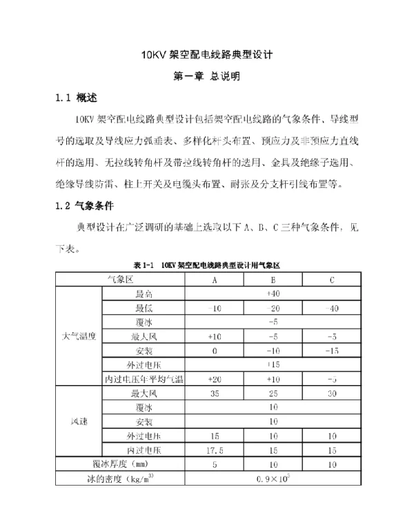 10KV线路典型设计
