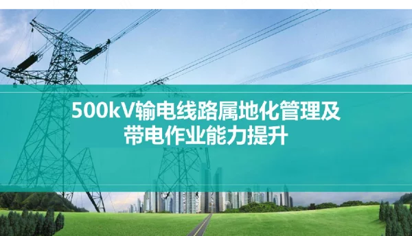 500kV输电线路属地化管理及带电作业能力提升交流汇报