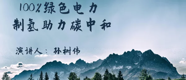 100%绿色电力制氢助力碳中和-孙树伟
