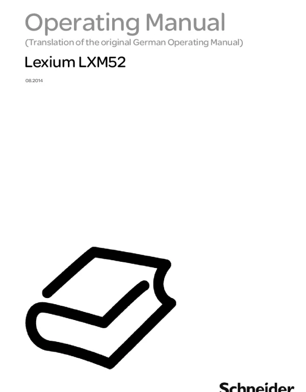 施耐德LexiumLXM52操作手册_EN