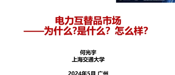 电力互替品市场——为什么是什么？怎么样？