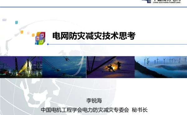 电网防灾减灾技术思考