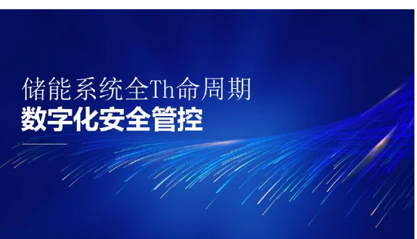 储能电站的全生命周期数字化安全管控