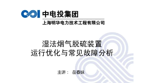 国电投脱硫技能培训