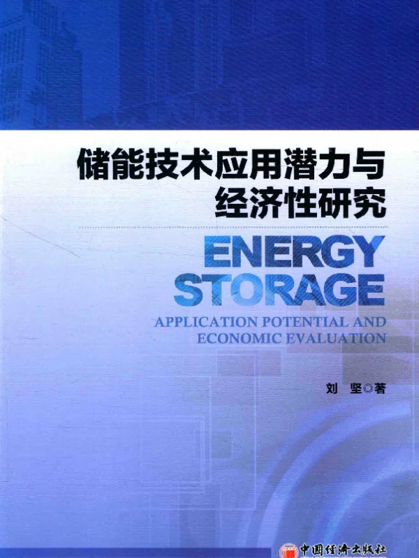 储能技术应用潜力与经济性研究刘坚著2016年版