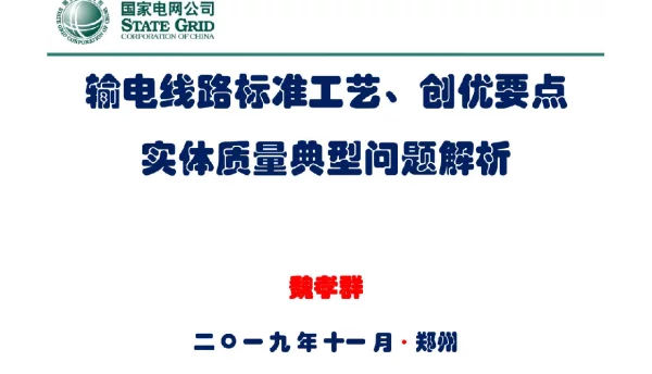 405页，输电线路标准工艺、创优要点及实体质量典型问题分析 魏孝群 