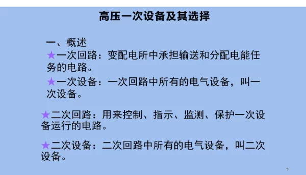 高压一次设备及其选择课件