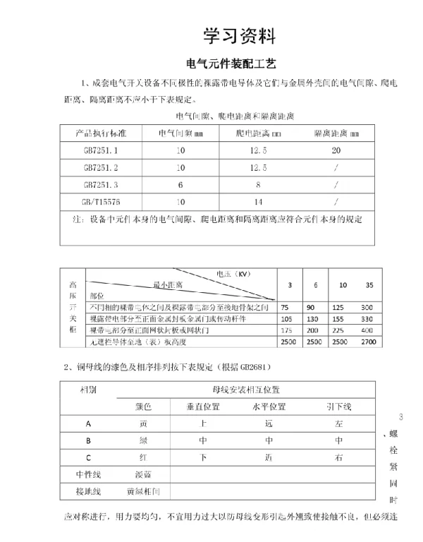 成套开关设备基础资料