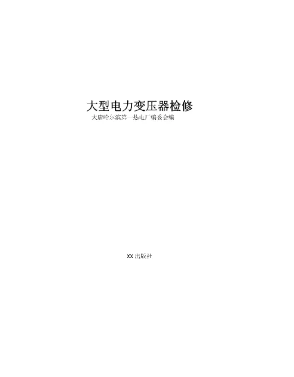 大唐大型电力变压器检修