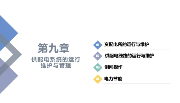 供配电技术-PPT课件第九章供配电系统的运行维护与管理