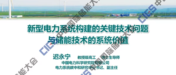 2023迟永宁新型电力系统构建的关键技术问题与储能技术的系统价值