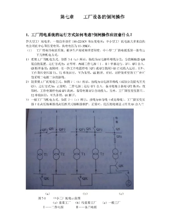 工厂设备的倒闸操作知识参考资料