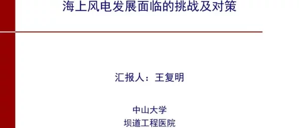 王复明：海上风电发展面临的挑战及对策